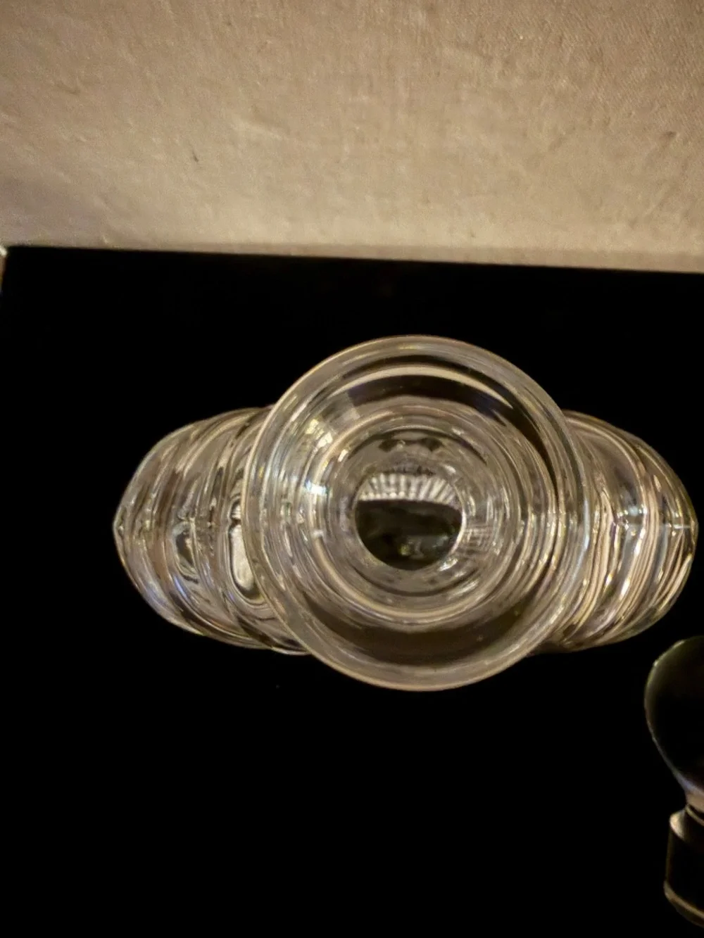 Vintage Villeroy & Bach Platano Crystal shell-shaped decanter w stopper